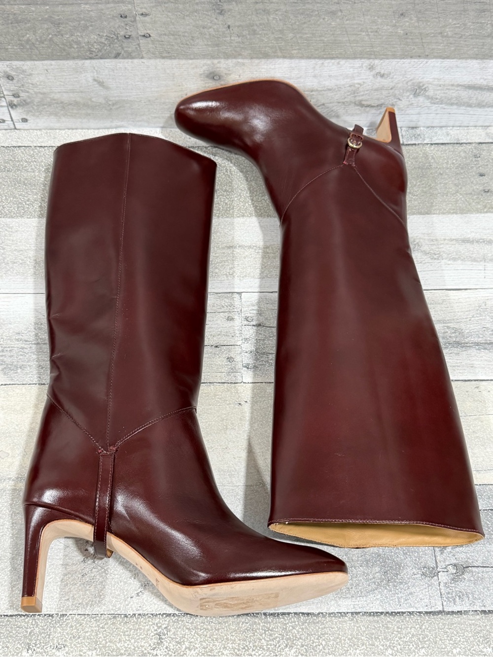 REFORMATION Gaelle Knee High Boot In Ruby - Size - 8.US - Picture 8 of 14